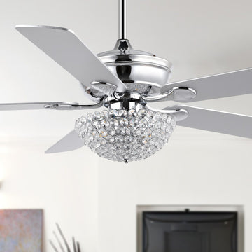 Cammy 52" Traditional Transitional Iron LED CEILING FAN - JONATHAN Y